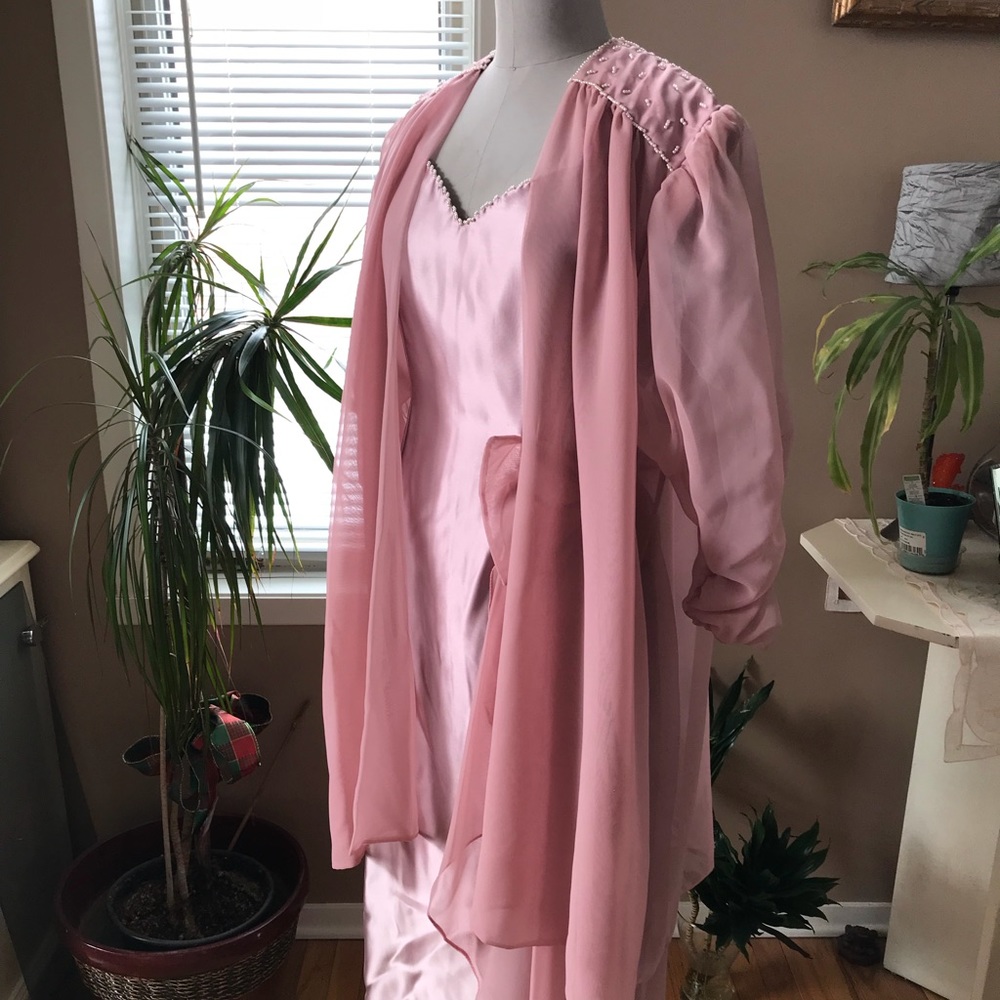Plus size special occasion 2pcs dress and jacket